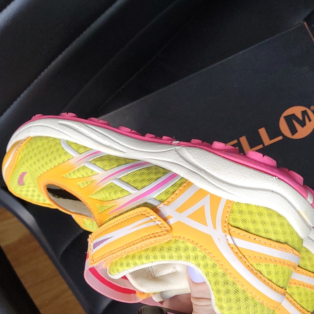 Merrell hybrid sneakers mix master jam blazing orange big kids 5.5 tennis shoes - Picture 4 of 11
